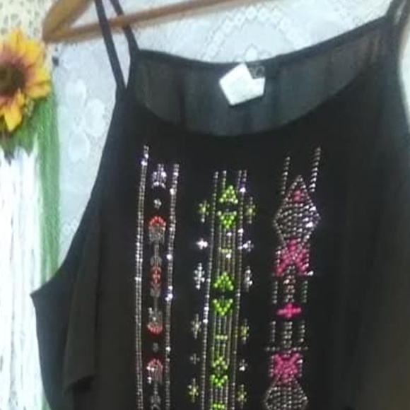 Sheer Black - Shoulderless Top - Picture 3 of 4